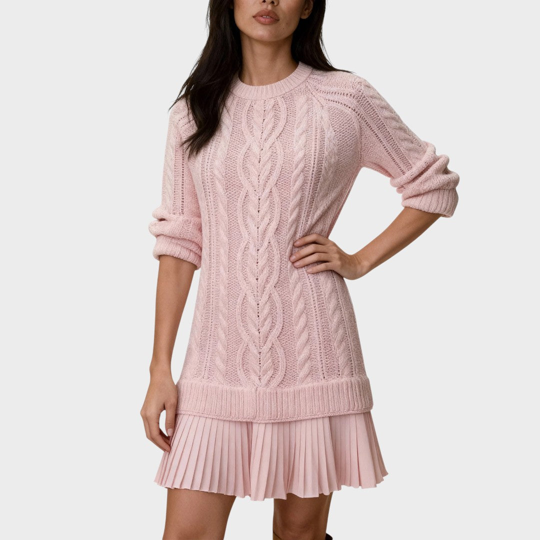 Isabela™ | Vestido suéter con detalle plisado