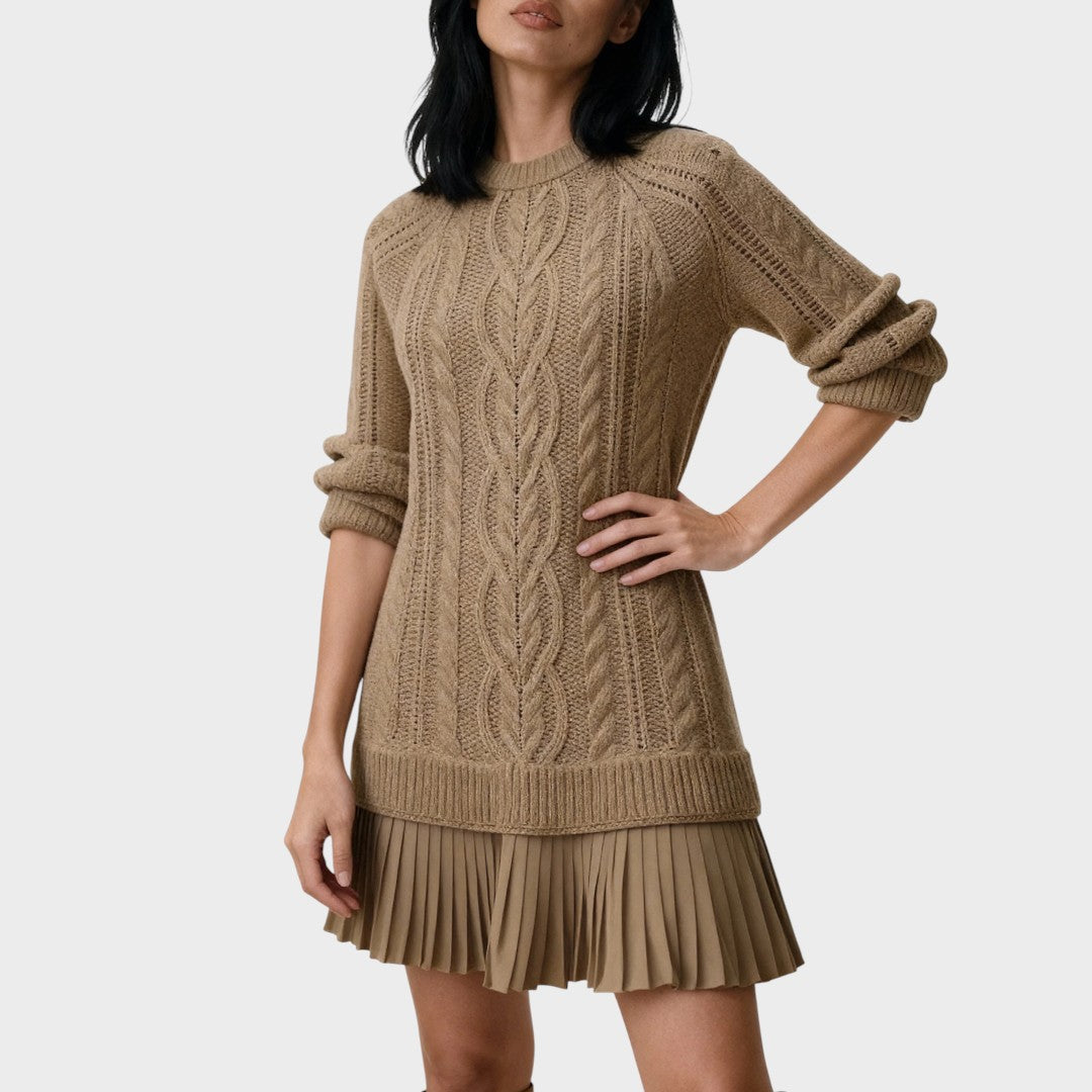 Isabela™ | Vestido suéter con detalle plisado