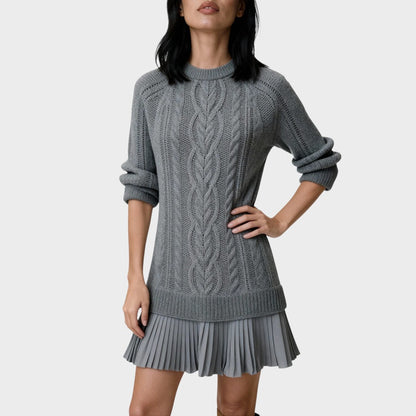 Isabela™ | Vestido suéter con detalle plisado