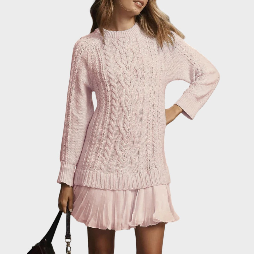 Isabela™ | Vestido suéter con detalle plisado