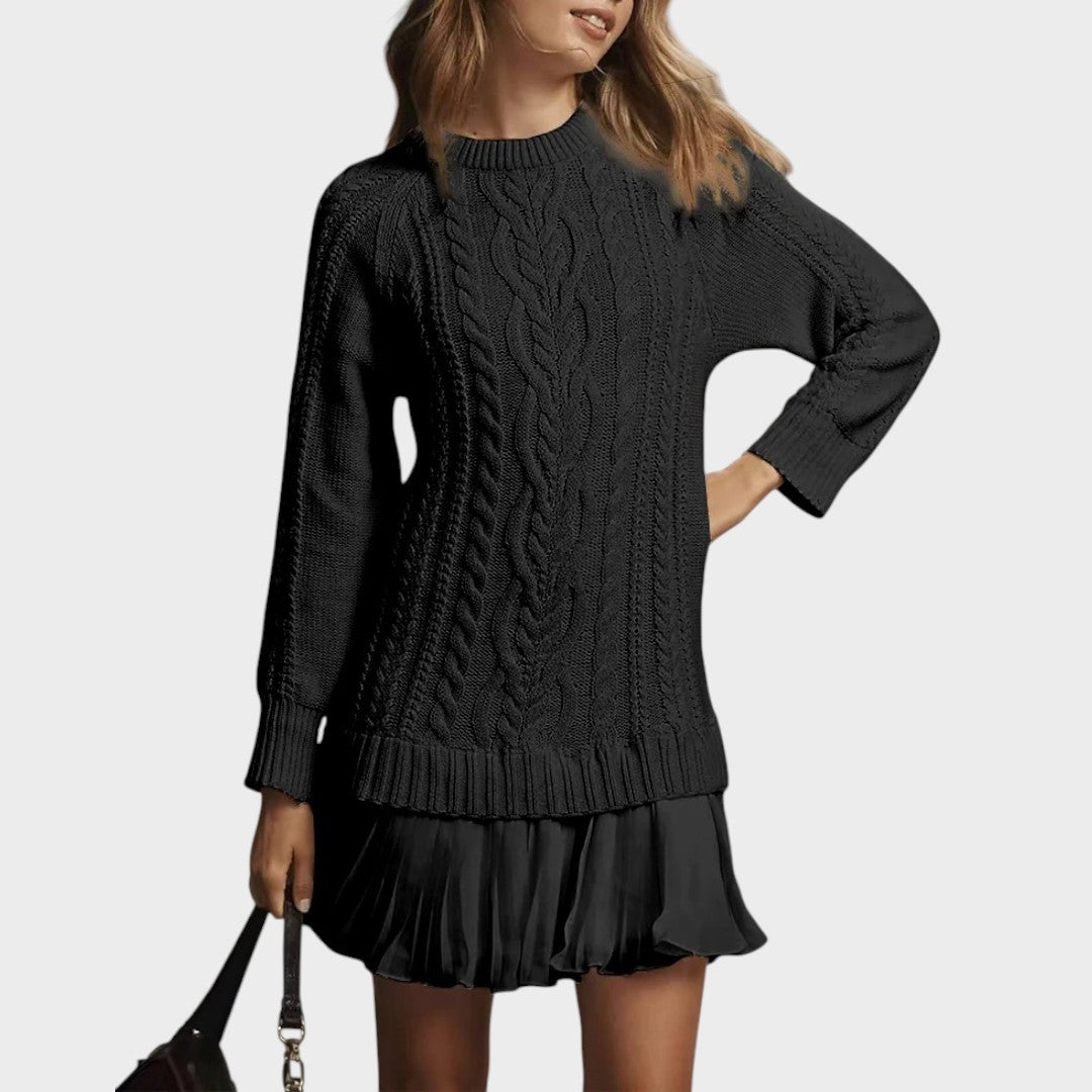 Isabela™ | Vestido suéter con detalle plisado