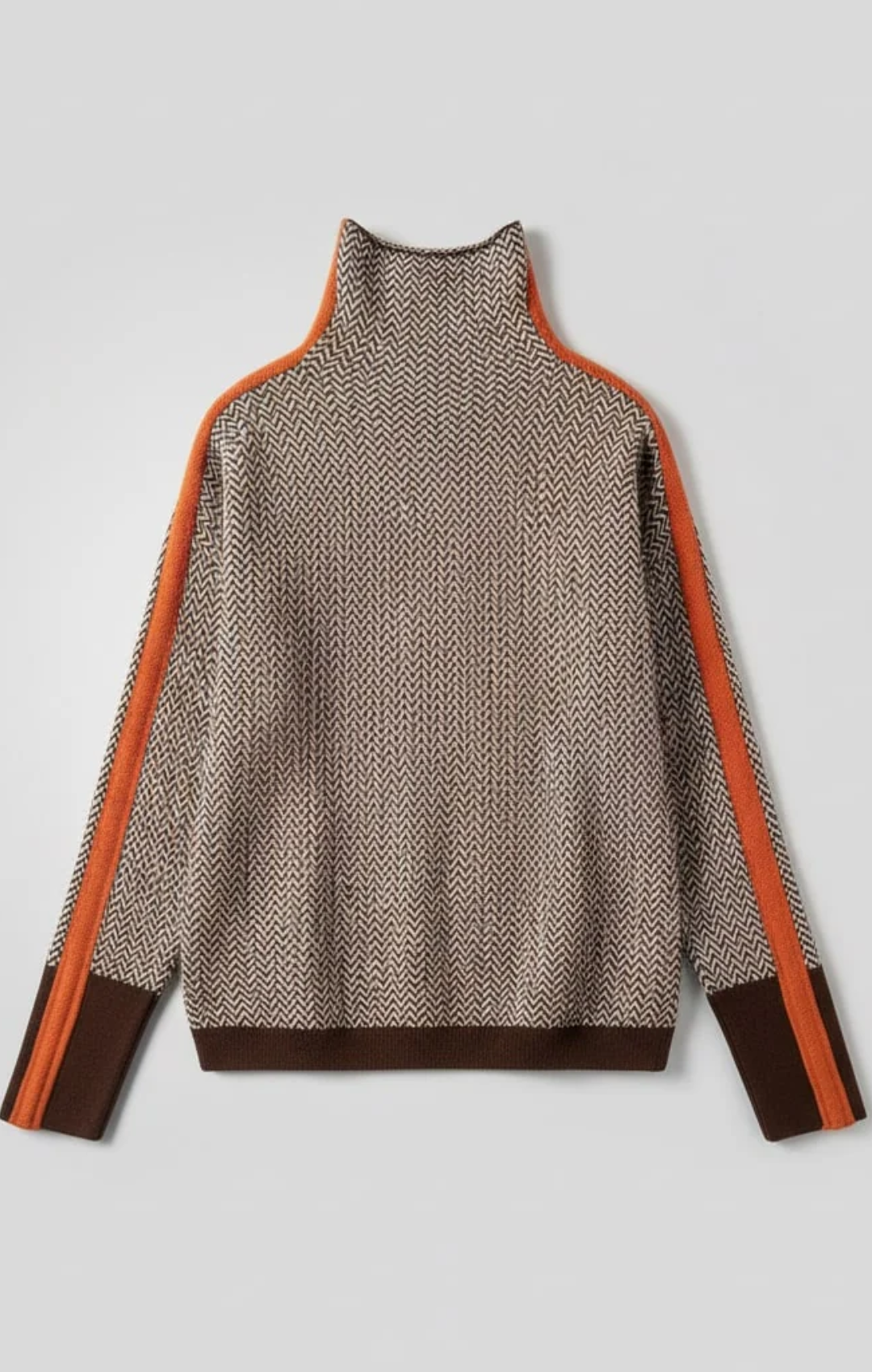 Susana - Jersey de cuello alto con rayas en contraste