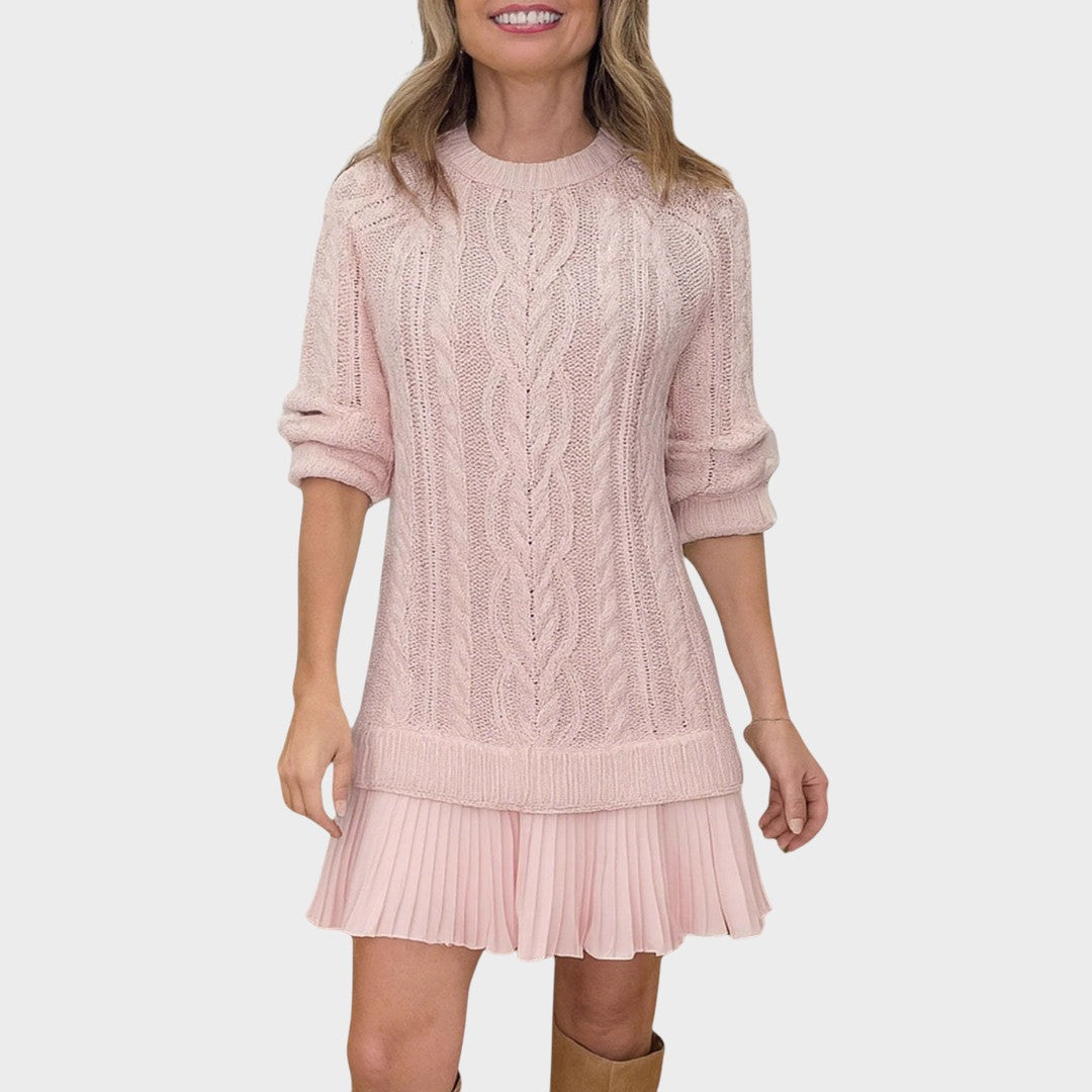 Isabela™ | Vestido suéter con detalle plisado