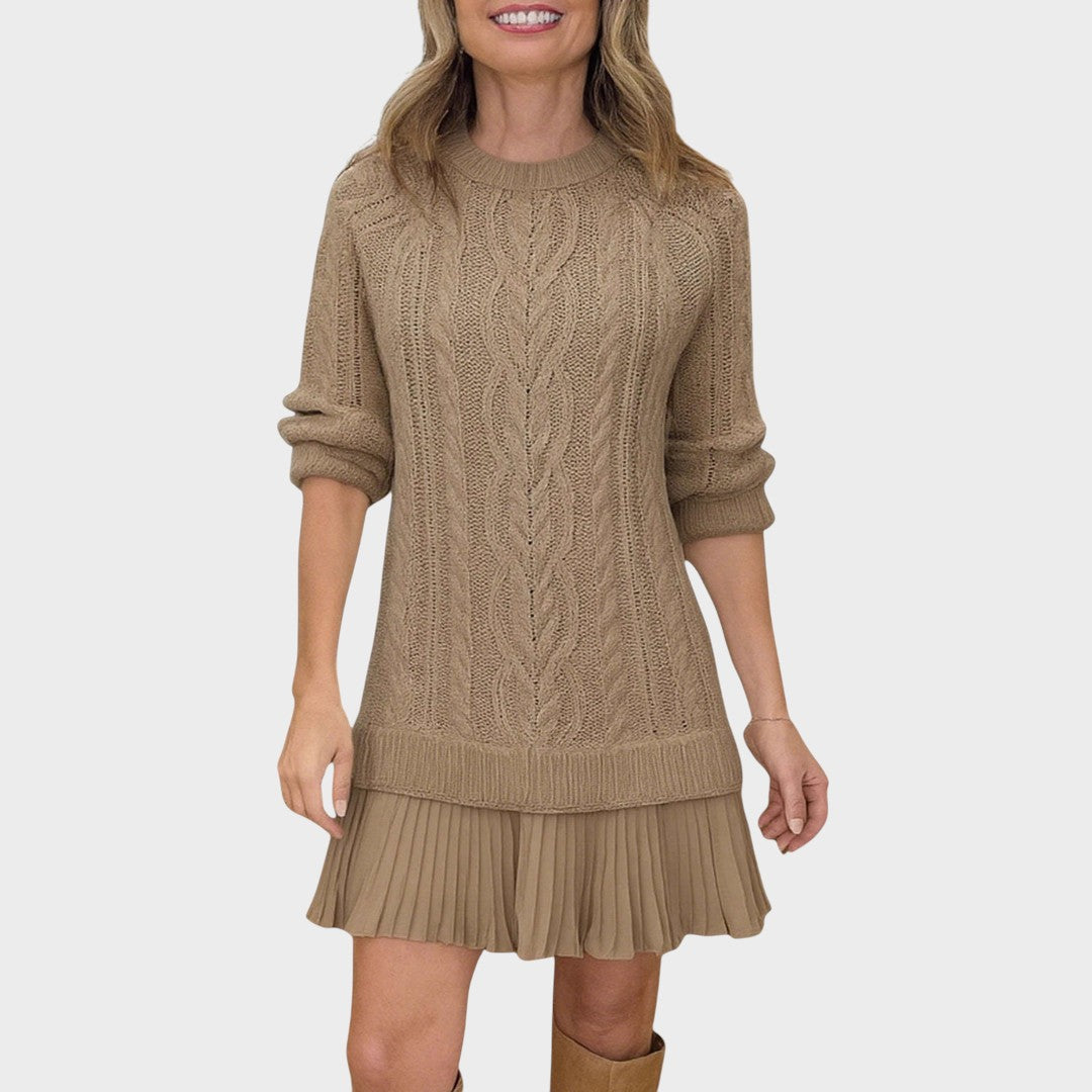 Isabela™ | Vestido suéter con detalle plisado