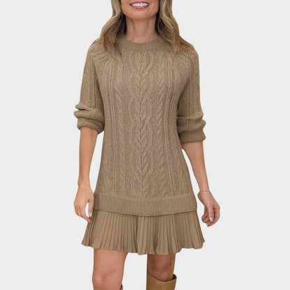 Isabela™ | Vestido suéter con detalle plisado