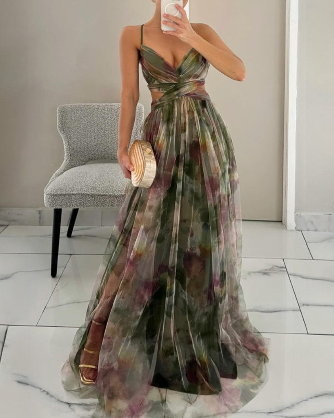 Giselle | Vestido Largo Floral que Estiliza