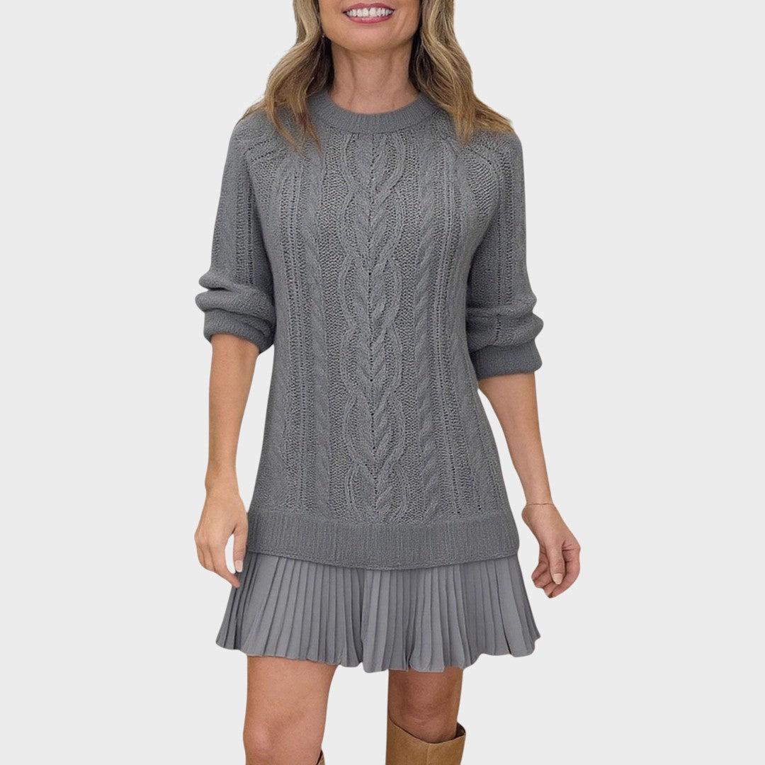 Isabela™ | Vestido suéter con detalle plisado