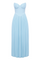 Celia | Vestido Largo Plisado Azul Cielo