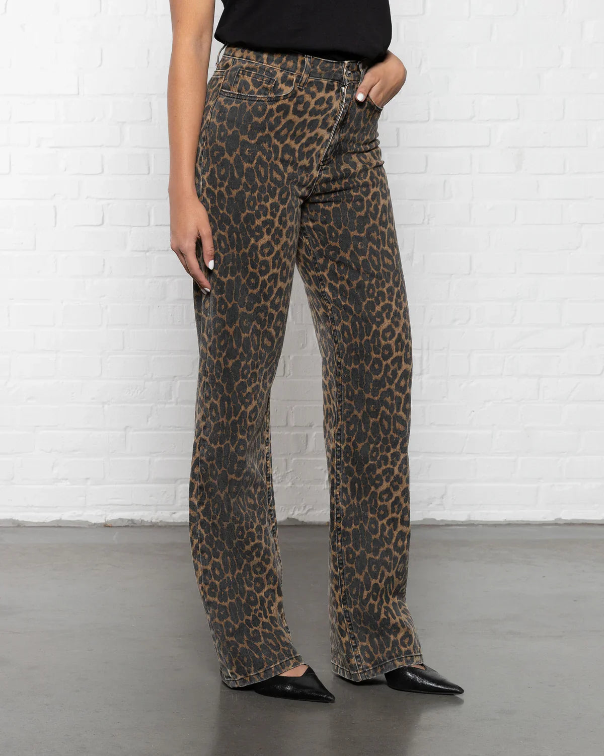 Sara | Vaqueros Leopardo de Tiro Alto