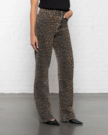 Sara | Vaqueros Leopardo de Tiro Alto
