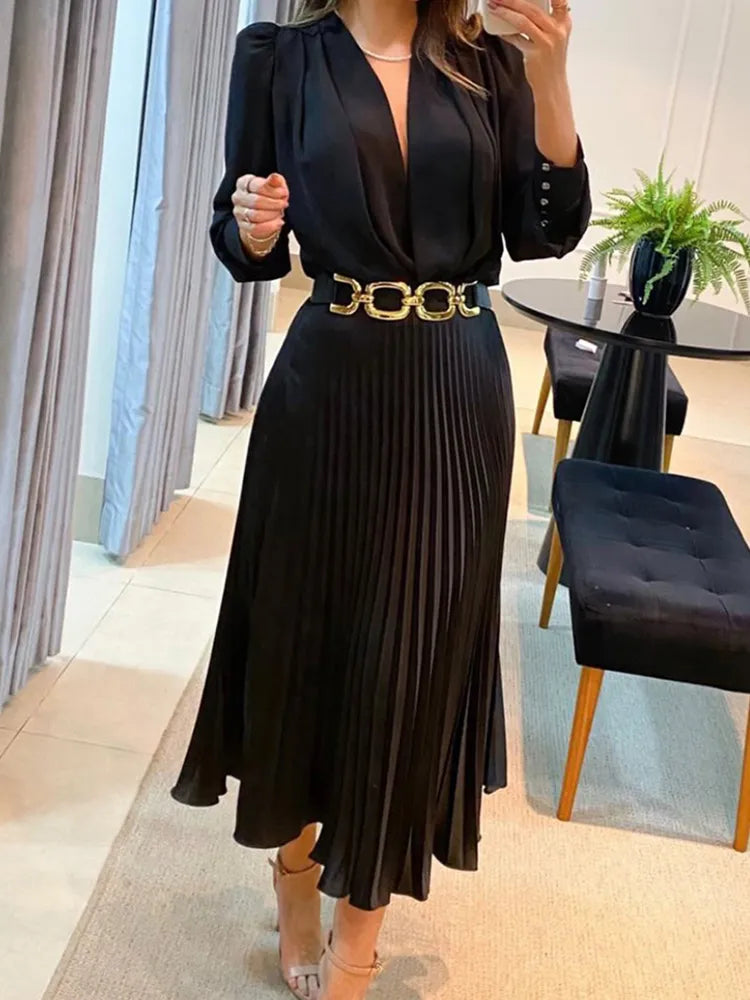 Esperanza | Vestido largo plisado