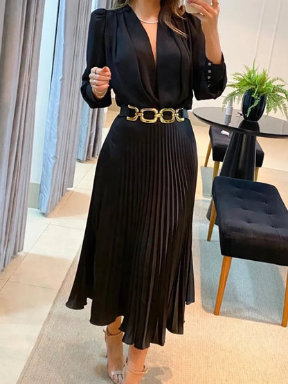 Esperanza | Vestido largo plisado