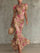 Fiora ∙ Vestido largo con estampado vintage de rosas y mangas abullonadas