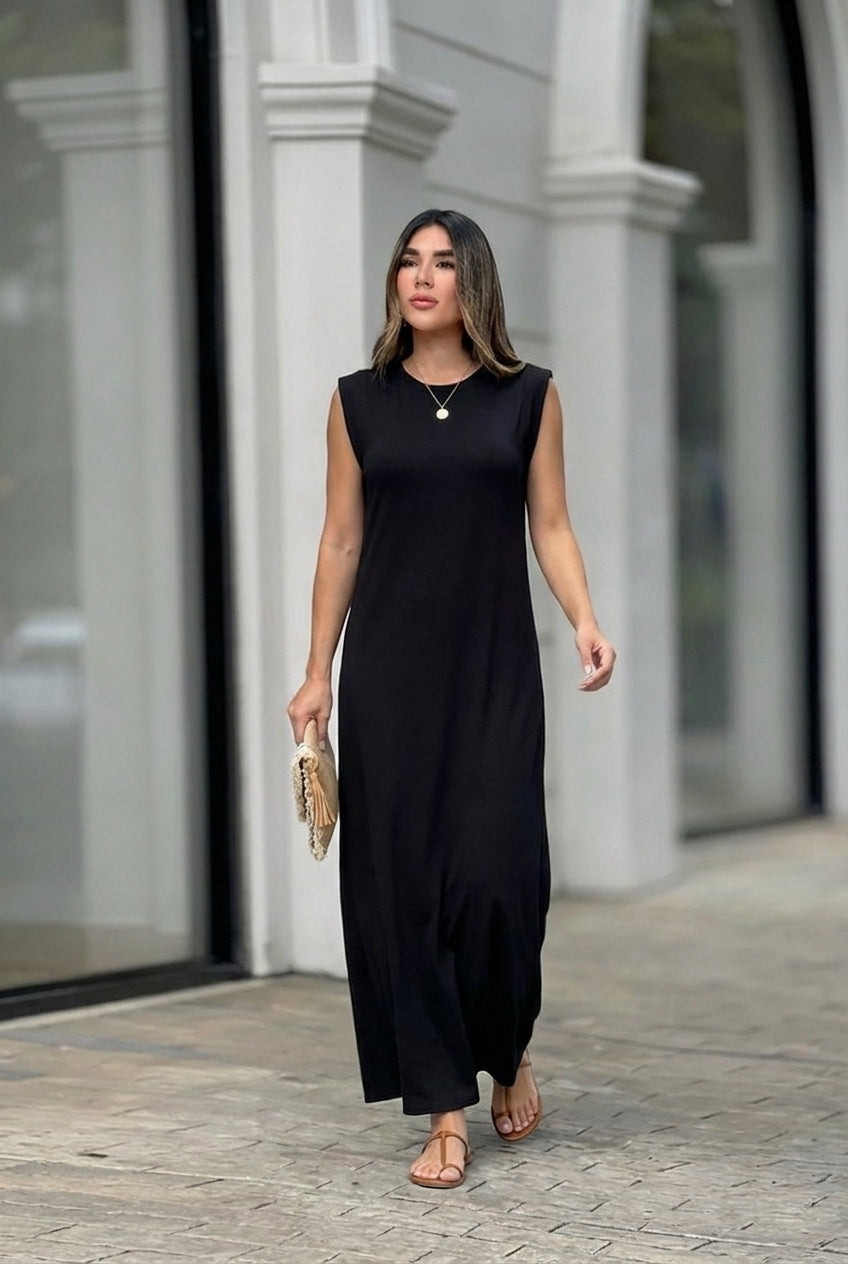 Inma | Vestido largo fluido antiarrugas