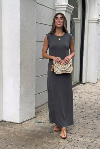 Inma | Vestido largo fluido antiarrugas