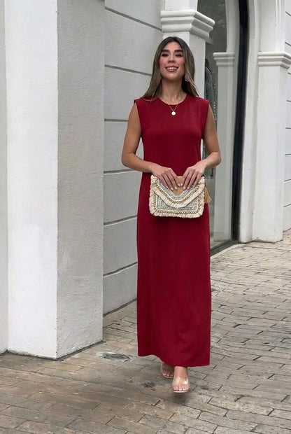 Inma | Vestido largo fluido antiarrugas