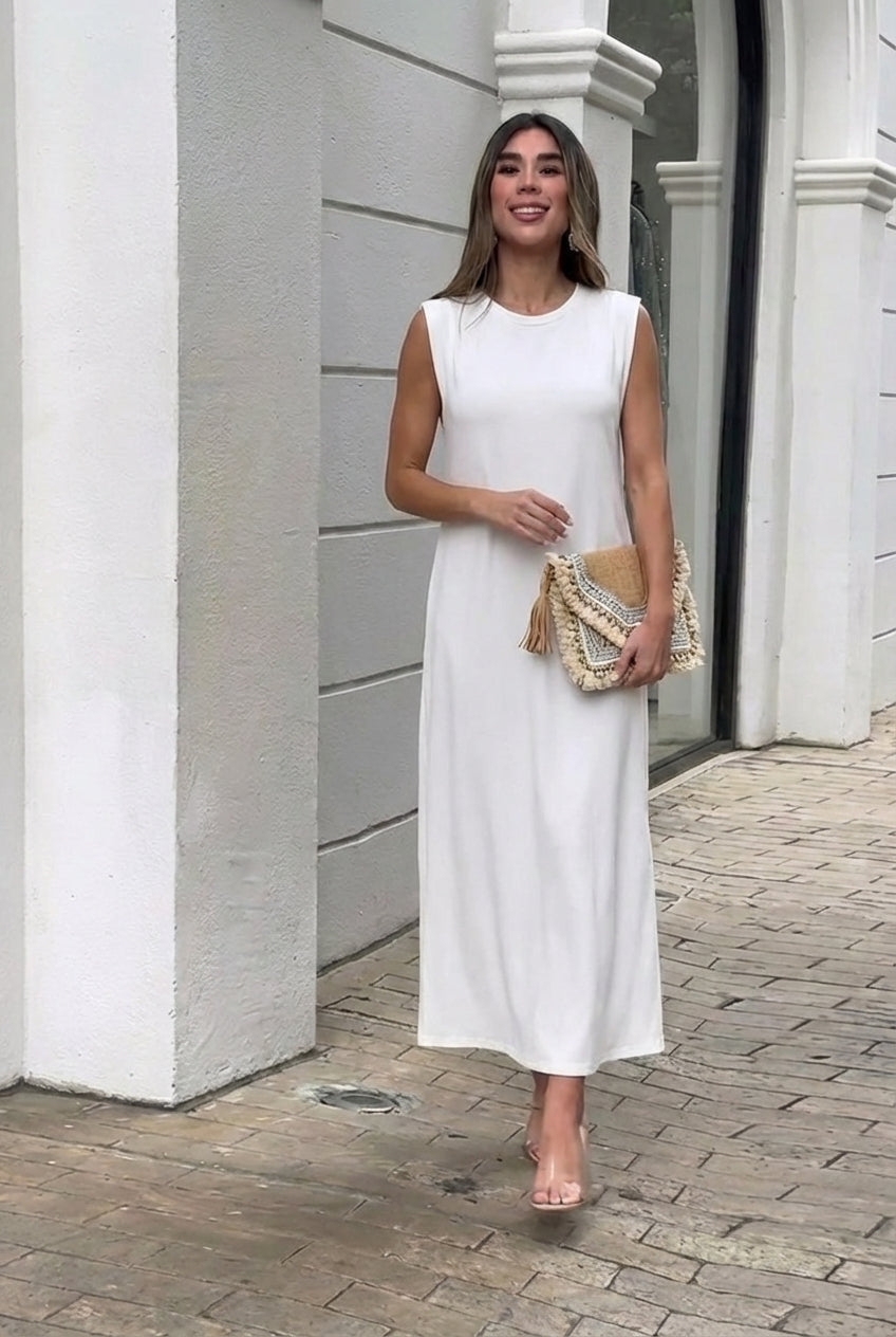 Inma | Vestido largo fluido antiarrugas