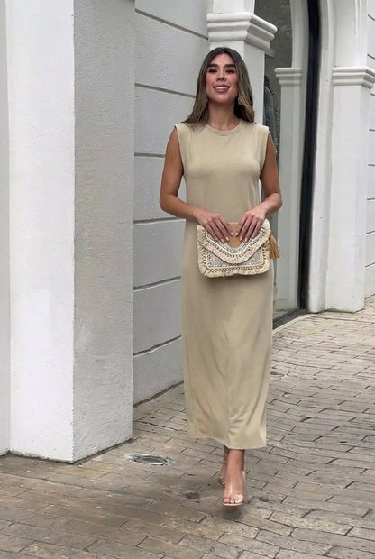 Inma | Vestido largo fluido antiarrugas