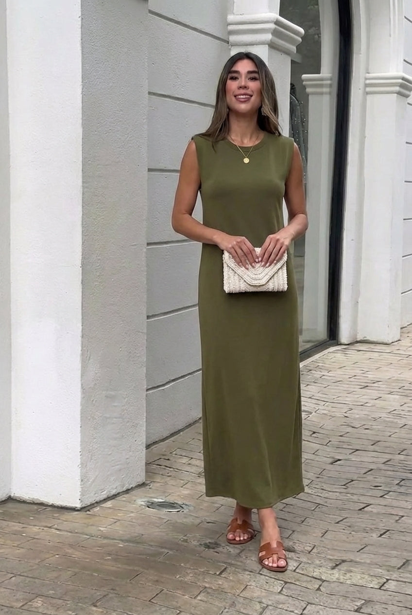 Inma | Vestido largo fluido antiarrugas