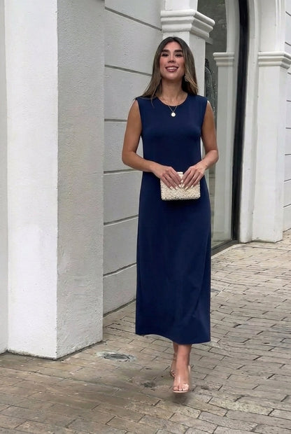 Inma | Vestido largo fluido antiarrugas