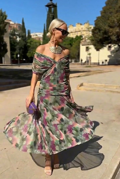 Lola | Vestido largo de fiesta elegante con cuello en V