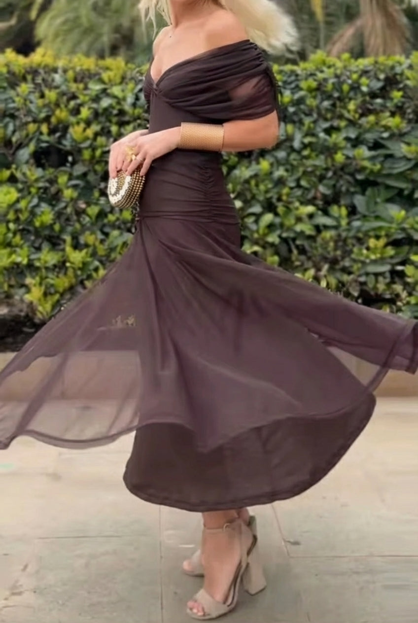 Lola | Vestido largo de fiesta elegante con cuello en V